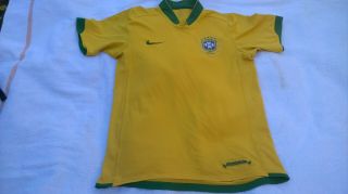 Mens Vintage Brazil Brasil Football Club Home Shirt Size M Nike Short Sleeved