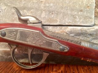 Vintage Hubley Early American Flintlock Jr.  Toy Cap Pistol Gun Bakelite Handle 2