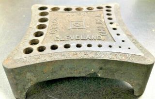 Vintage Cleveland Ctd Co No 50 Twist Drill Bit Holder Stand Tools Usa