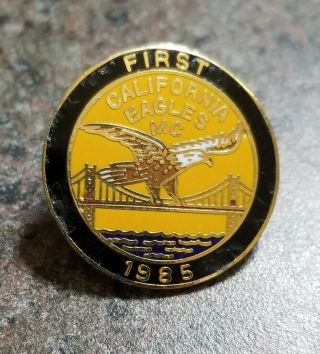 Gay S.  F Eagle Cal Eagles 1st Anniversary Vest Pin 1985