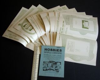 1940s/50s Vintage Hobbies Dereham Norfolk.  Fretwork Plans For 10 Useful Articles