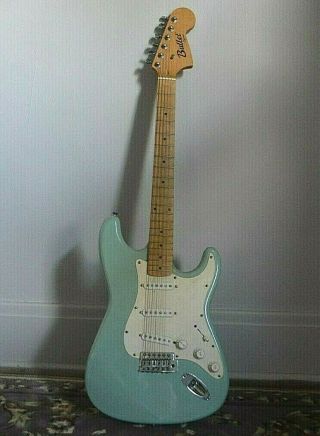 Vintage Bullet Squier Robins Egg Blue Guitar With One Missing String