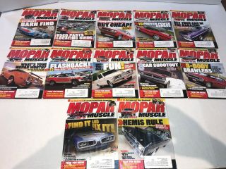 Mopar Muscle 2011 2012 Complete Years 24 Issues Charger Cuda Challanger Hemi