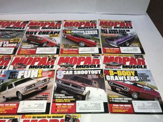 Mopar Muscle 2011 2012 Complete Years 24 Issues Charger Cuda Challanger Hemi 3