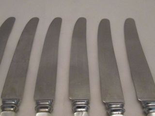 A Vintage Set of 6 Dinner Knives with Faux Mother of Pearl Handles 3