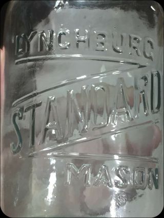 Vintage Lynchburg Standard Mason Aqua 1 Quart Fruit Jar & Zinc Lid