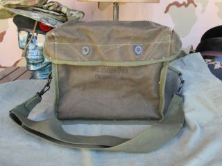 Vtg Prc - 104 Military Radio Set Canvas Equipment Bag,  Camera Case