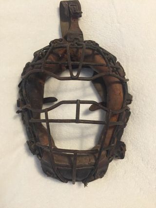 Old Circa 1910 Antique Winchester Baseball Catchers Mask Bead Weld Wow