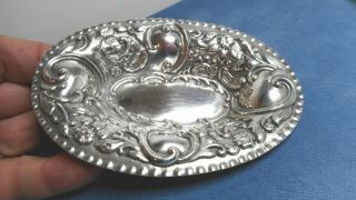 Antique Sterling Silver Hallmarked English Dressing Table Ring Tray Sn94