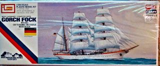 Vintage Gorch Fock Model Sailing Ship Kit Ex 3 Masted Bark Waterline Series