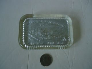 Vintage Cambridge Glass Co.  Advertising Paperweight