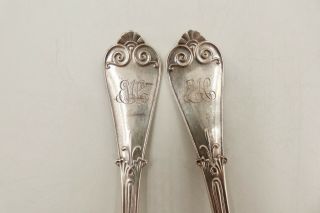 Antique Tiffany Sterling Silver Serving Spoons Tiffany Pattern 1 3