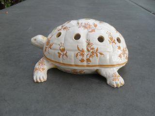 Vintage Hp Tiffany Potpourri Porcelain Turtle