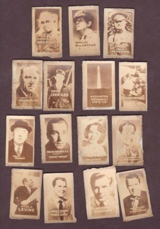 1948 Topps Magic Photos Hocus Pocus 1st Yr Cards Football,  Aviation,  Movie Stars