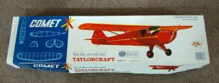 Vintage Comet Taylorcraft 3505 Balsa Scale Model,  54 " Wingspan Open Box