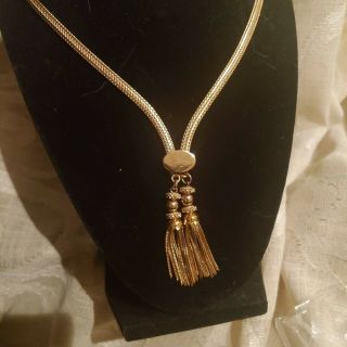 Vintage Gold Monet Bolo Styled Necklace