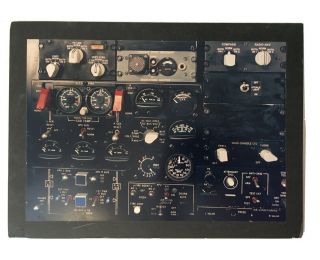 Vintage Airplane Cockpit Instrument Panel Photo On Foamboard