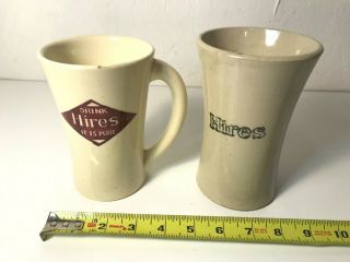 2 - Vintage Hires Root Beer Mugs Stein Cup Tankard Stoneware Pottery - Cool