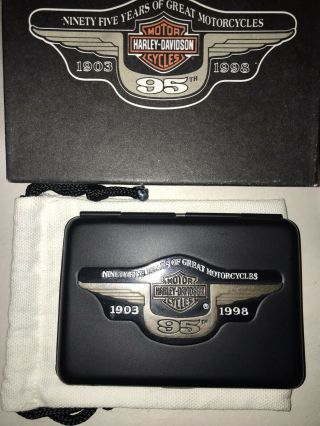 Harley Davidson 95th Anniversary Business Card Holder