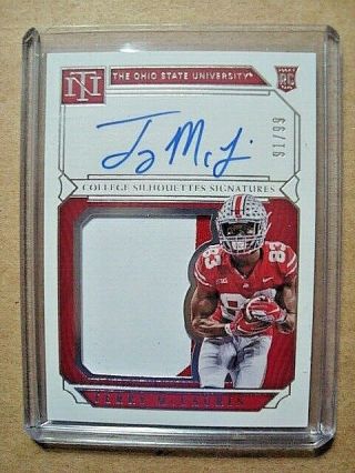 2019 Terry Mclaurin National Treasures Rookie Autograph Patch Rc Auto /99