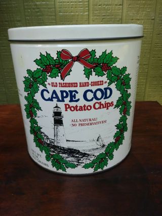 Vintage Cape Cod Potato Chip Christmas Tin