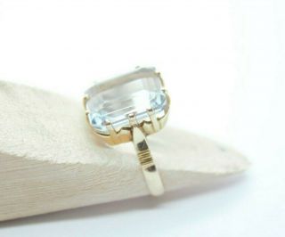 RING OF THE DECADE OF 40 HAND MADE WITH NATURAL TOPAZIO SOLID GOLD 14kt 3