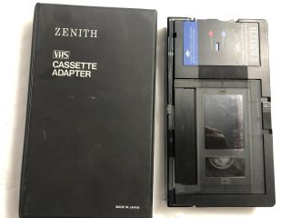 Vintage Zenith Vhs - C Cassette Adapter Vac411 W/ Case