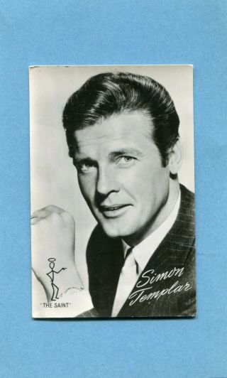 Roger Moore.  Photo.  Post Card.  4 - 6 Inch.  Vintage 60 