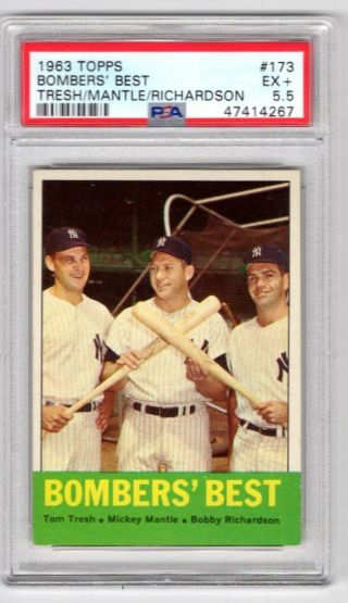 1963 Topps Mickey Mantle Bombers 