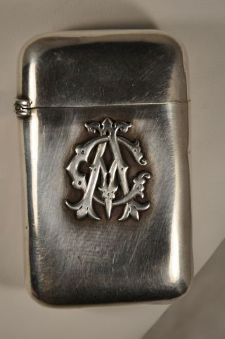 Etui A Cigarettes Ancien Argent Massif Antique Solid Silver Cigarette Case 77gr