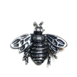 Vintage Sterling Silver Bumble Bee Insect Pin 2