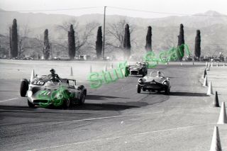 1961 Sports Car Racing Photo Negative Pomona Road Racing Bill Dixon,  Masterson