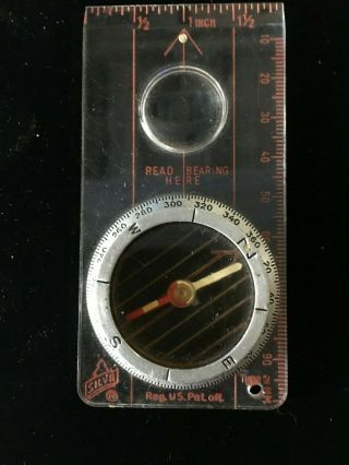 Vintage Silva Orienteering Compass Made In Sweden