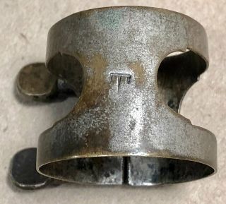 Vg Vintage Otto Link & Others " T " Ligature For Tenor Mouthpiece,  Worn Silver - Plt