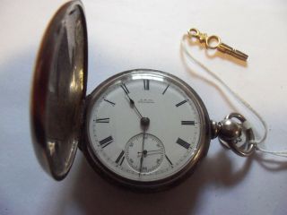 Antique American Waltham Company 18 Size Hunter Case Pocket Watch