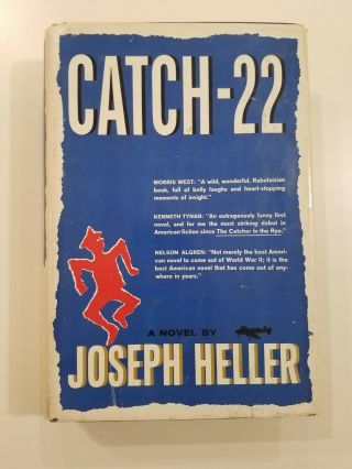 Catch - 22 By Joseph Heller 1961 Hcdj First Bced Wwii Classic War Novel Vintage