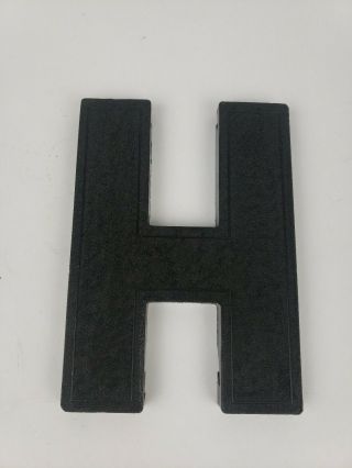 Vintage Wagner Letter H Black 8 " Slotted Movie Theater Marquee Sign Letters