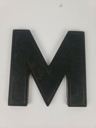Vintage Wagner Letter M Black 8 " Slotted Movie Theater Marquee Sign Letters