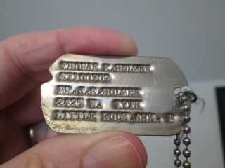 Ww2 Us Army Air Corps Dog Tag Pilot B24s 40 Missions Perry Arkansas Guadalcanal