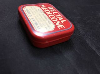 Rectal Medicone Vintage Medical Advertising Tin 3