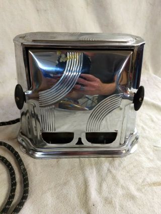 Sun Chief 2 door toaster Vintage Art Deco Chrome Toaster 680 Great 2