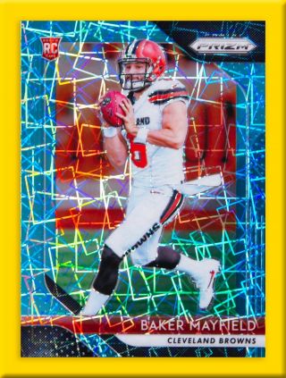 Baker Mayfield Blue Lazer 2018 Panini Prizm Rookie Rc Cleveland Browns 201