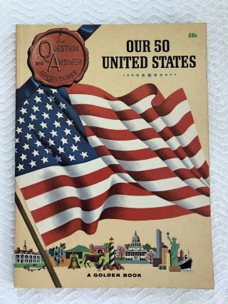 Vintage Our 50 United States Book A Golden Exploring Earth Children 