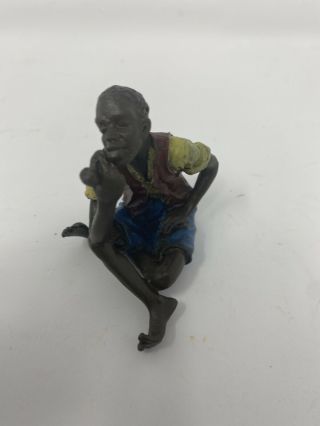 A Lovely Quality Stamped And Signed Cold Painted Bronze Figure Of A Gentleman