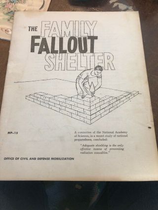 The Family Fallout Shelter Civil Defense Building Instruction Book 1959 Vintage