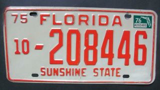 1976 Florida Car License Plate Broward Co.