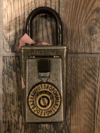 Vintage Supra - C Realtor Lock Box Padlock Combination Hide A Key For Door