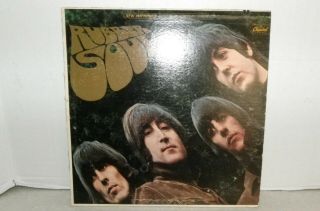 THE BEATLES Rubber Soul LP CAPITOL ST 2442 APPLE label stereo vintage 2