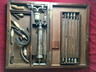 Antique Medical Surgical Kit Instruments Vintage Medical Tools W Case 5
