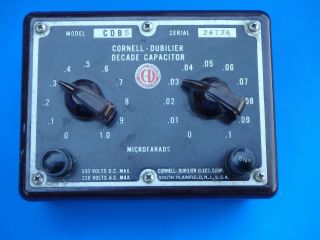 Vintage Cornell Dubilier Decade Capacitor Model Cdb5 5 Ser No 26736